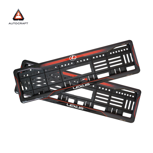 Car Number Plate Gel Frame - Lexus - Red Dash