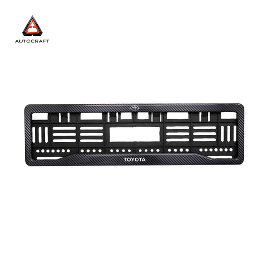 Car Number Plate Gel Frame - Toyota - Black Plain