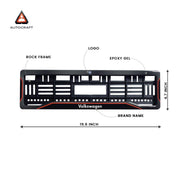 Car Number Plate Gel Frame - Volkswagen - Red Line
