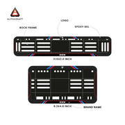 Bike Number Plate Gel Frame - BMW - Red & Blue Lines (Front and Back Set)