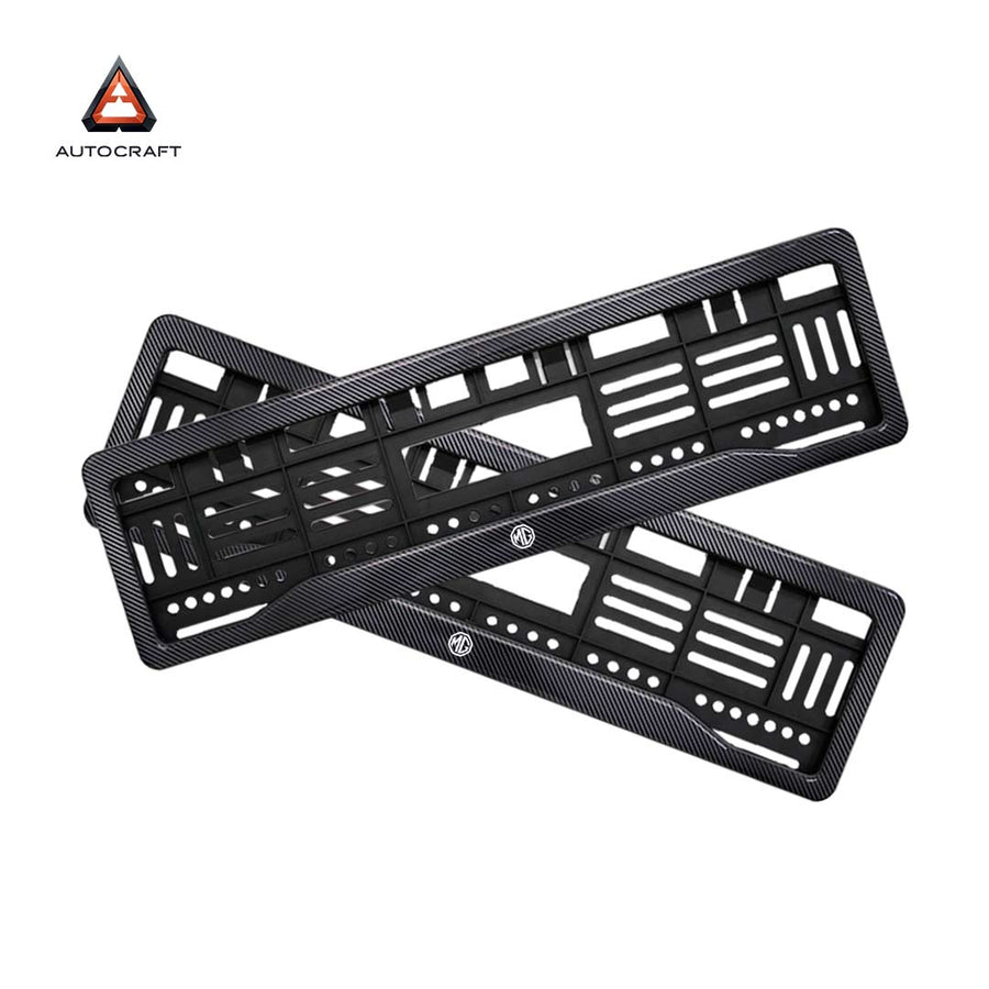 Car Number Plate Gel Frame - MG - Black Plain