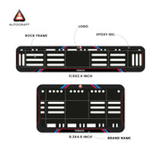 Bike Number Plate Gel Frame - Yamaha - Red & Blue Lines (Front and Back Set) thumbnail