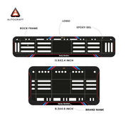 Bike Number Plate Gel Frame - Harley Davidson - Red & Blue Lines (Front and Back Set)