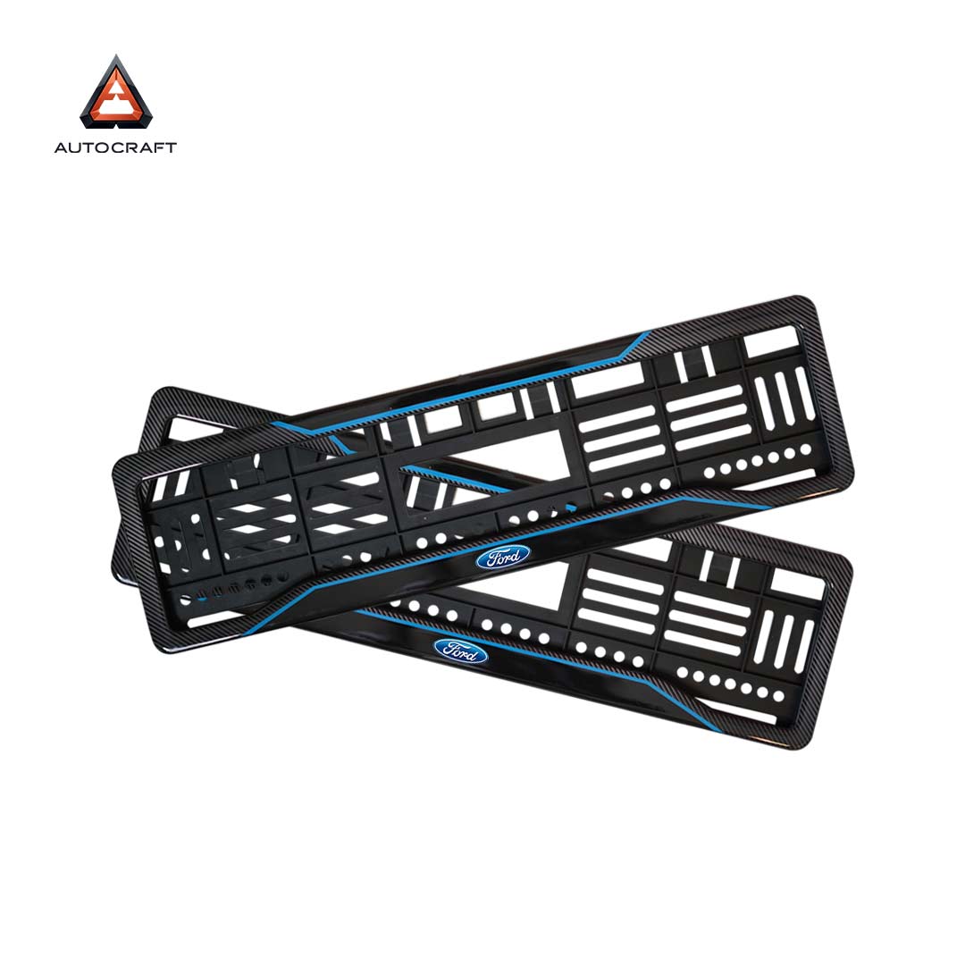 Car Number Plate Gel Frame - Ford - Blue Line