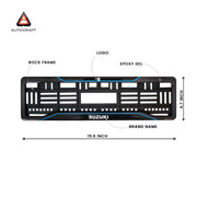 Car Number Plate Gel Frame - Suzuki - Blue Line thumbnail