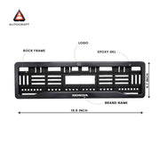 Car Number Plate Gel Frame - Honda - Black Plain