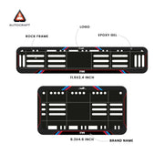 Bike Number Plate Gel Frame - TVS - Red & Blue Lines (Front and Back Set) thumbnail