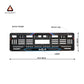 Car Number Plate Gel Frame - KIA - Red and Blue Line