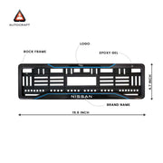 Car Number Plate Gel Frame - Nissan - Blue Plain thumbnail