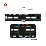 Bike Number Plate Gel Frame - Kawasaki - Red & Blue Lines (Front and Back Set)