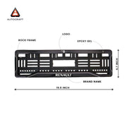 Car Number Plate Gel Frame - Renault -  Black Dash