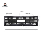 Car Number Plate Gel Frame - Audi - Black Plain