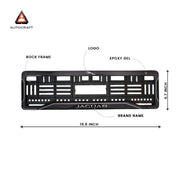 Car Number Plate Gel Frame - Jaguar Logo - Black Dash thumbnail