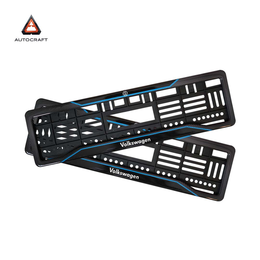 Car Number Plate Gel Frame - Volkswagen - Blue Line