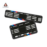 Bike Number Plate Gel Frame - KTM - Red & Blue Racing Stripes (Front and Back Set)