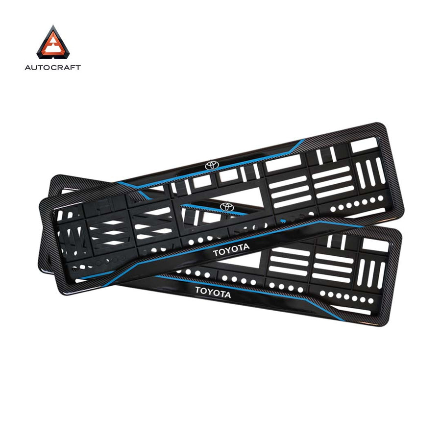 Car Number Plate Gel Frame - Toyota - Blue Line