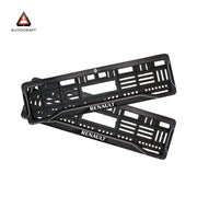 Car Number Plate Gel Frame - Renault -  Black Dash