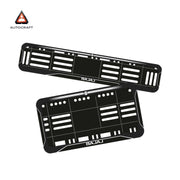 Bike Number Plate Gel Frame - Bajaj - Black with White Lines