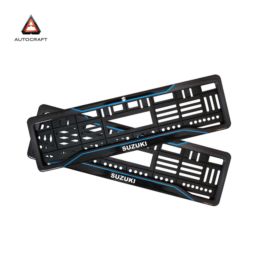 Car Number Plate Gel Frame - Suzuki - Blue Line