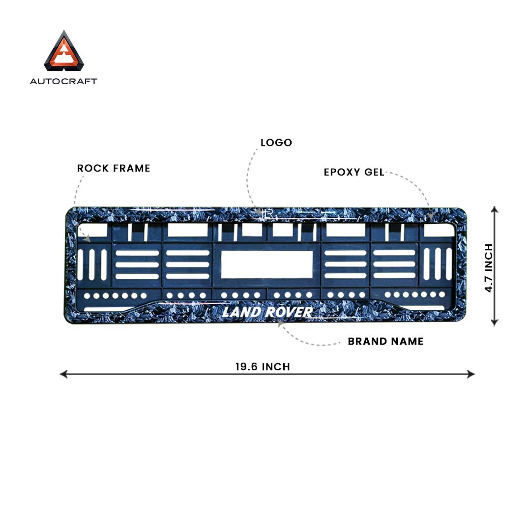 Car Number Plate Gel Frame - Land Rover - Forged Carbon