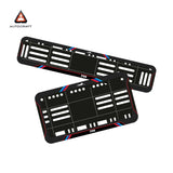 Bike Number Plate Gel Frame - TVS - Red & Blue Lines (Front and Back Set)