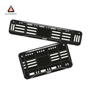 Bike Number Plate Gel Frame - Jawa - Black with White Lines (Front and Back Set)