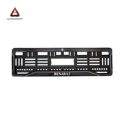 Car Number Plate Gel Frame - Renault -  Black Dash