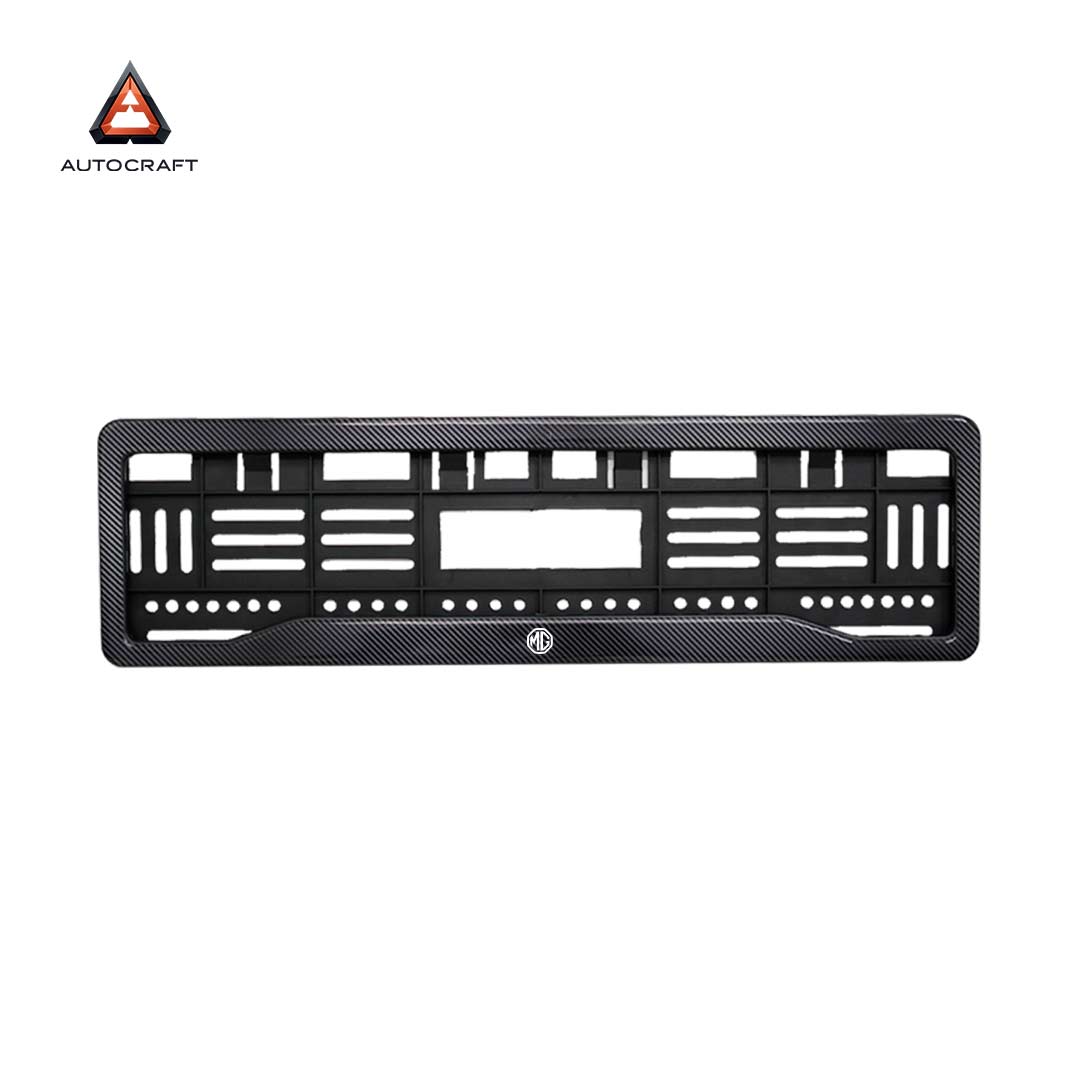 Car Number Plate Gel Frame - MG - Black Plain
