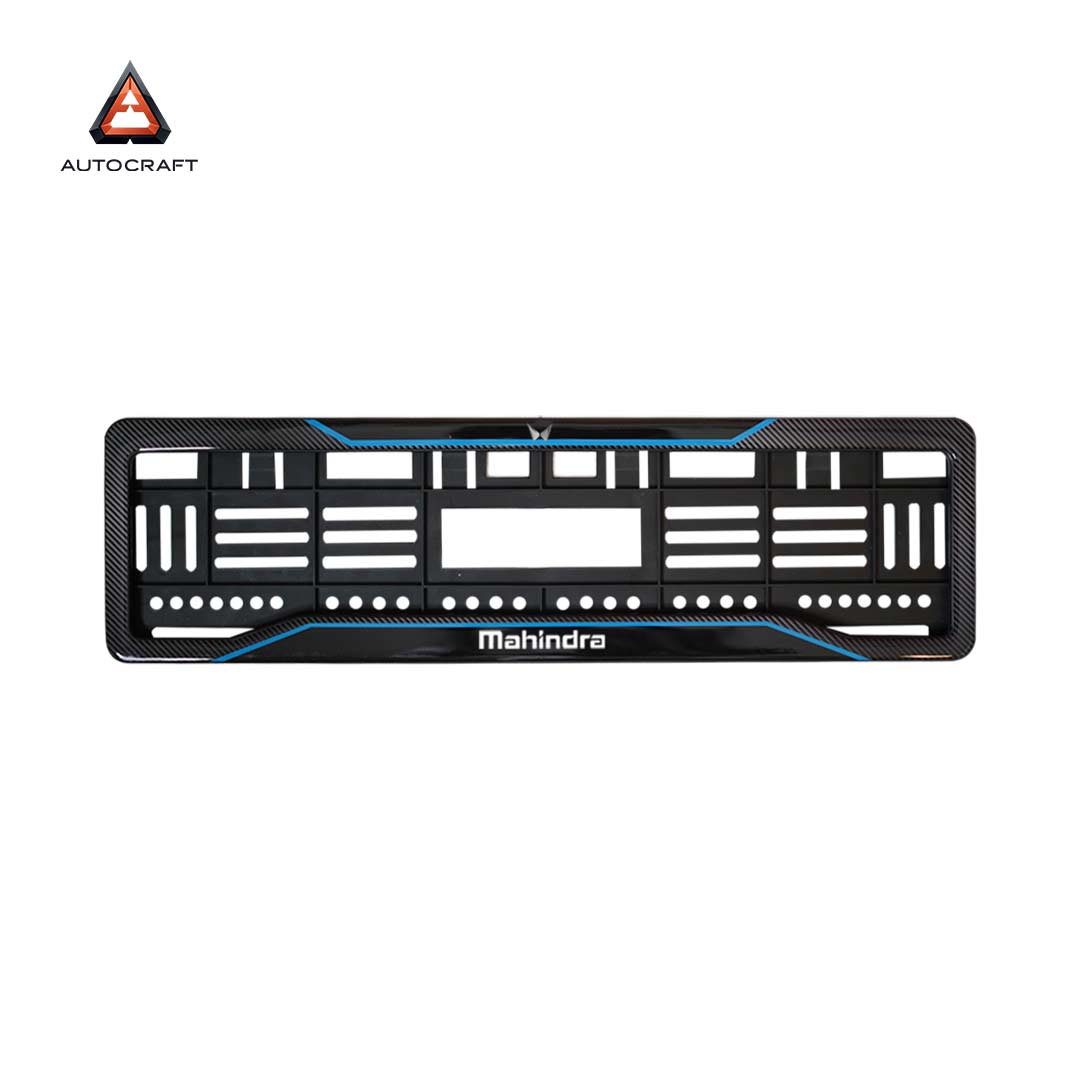 Car Number Plate Gel Frame - Mahindra - Blue Line
