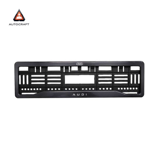 Car Number Plate Gel Frame - Audi - Black Plain