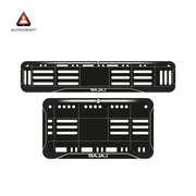 Bike Number Plate Gel Frame - Bajaj - Black with White Lines