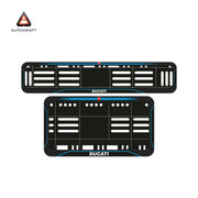 Bike Number Plate Gel Frame - Ducati - Blue Line (Front and Back Set)