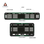 Bike Number Plate Gel Frame - Suzuki - Green Line (Front and Back Set)