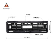Car Number Plate Gel Frame - Skoda - Black Plain