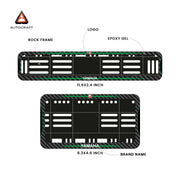Bike Number Plate Gel Frame - Yamaha - Green Line (Front and Back Set) thumbnail