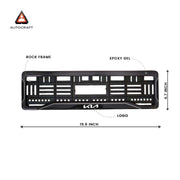 Car Number Plate Gel Frame - KIA - Black Dash