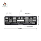 Car Number Plate Gel Frame - Mahindra - Black Dash