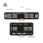 Bike Number Plate Gel Frame - Triumph - Red & Blue Lines (Front and Back Set)