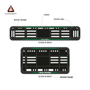 Bike Number Plate Gel Frame - Harley Davidson - Green Line (Front and Back Set)