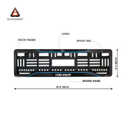 Car Number Plate Gel Frame - Land Rover - Blue Line thumbnail
