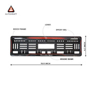 Car Number Plate Gel Frame - Benz - Red Dash