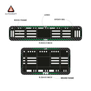Bike Number Plate Gel Frame - TVS - Green Line (Front and Back Set) thumbnail