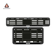 Bike Number Plate Gel Frame - BMW - Black Pattern (Front and Back Set)