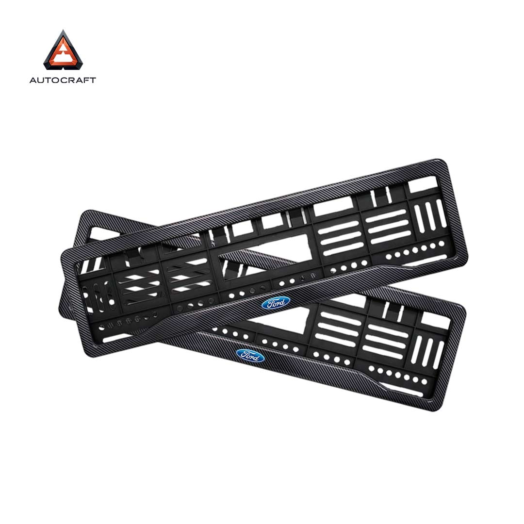 Car Number Plate Gel Frame - Ford - Black Plain