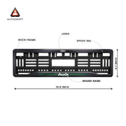 Car Number Plate Gel Frame - Audi - Green