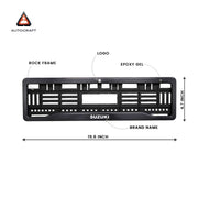 Car Number Plate Gel Frame - Suzuki - Black Plain