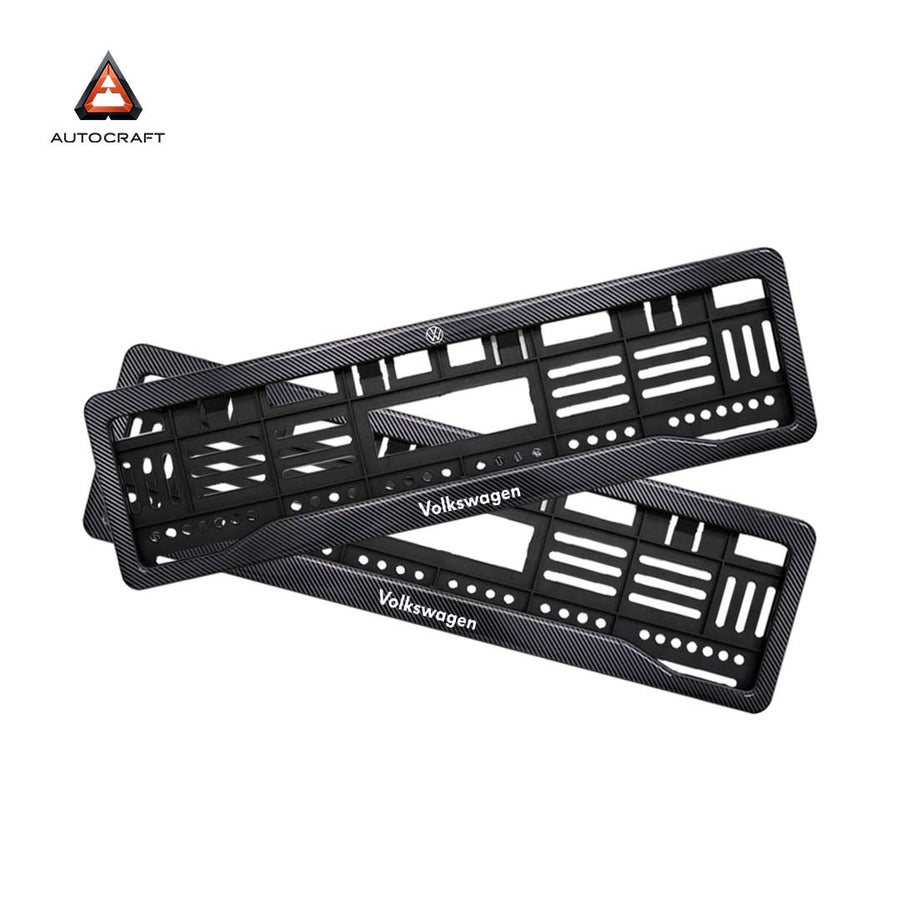 Car Number Plate Gel Frame - Volkswagen - Black Plain