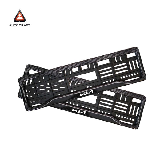 Car Number Plate Gel Frame - KIA - Black Plain