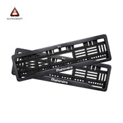 Car Number Plate Gel Frame - Mahindra - Black Plain