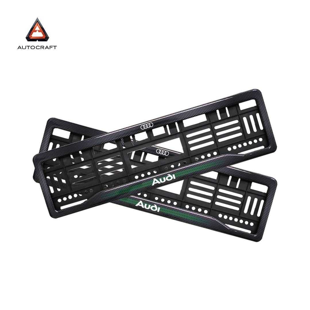 Car Number Plate Gel Frame - Audi - Green